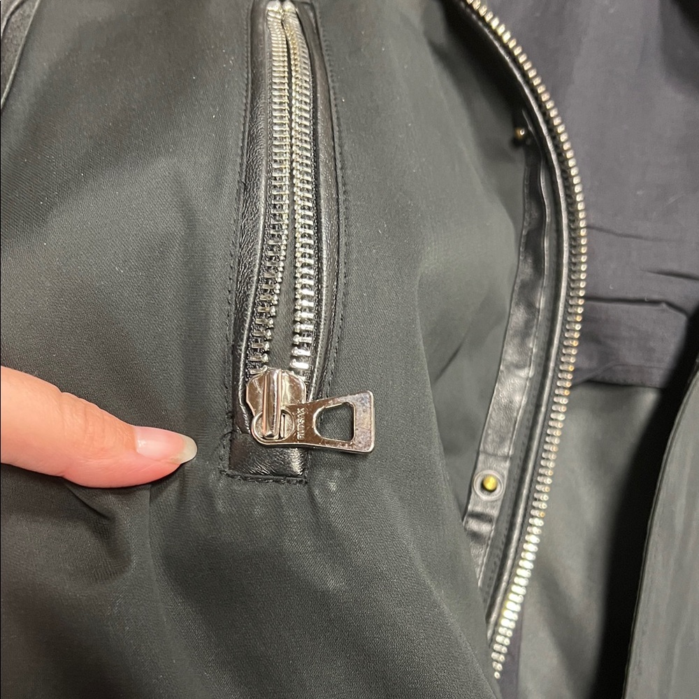RUDSAK Black Military Jacket with Leather Details - Picture 4 of 10